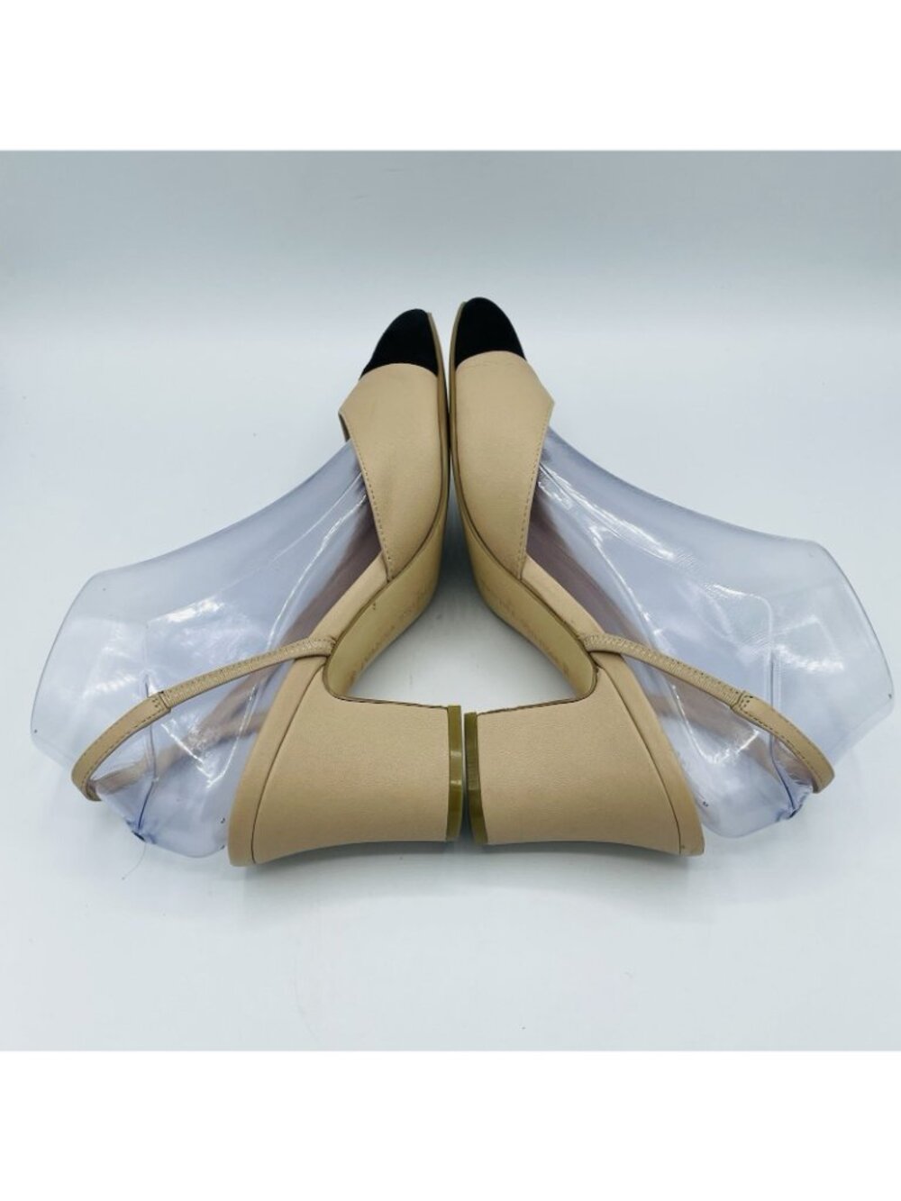 Ivanka Trump Shoes Womens Size 8.5 M Beige Liah Leather Slingback Heels Sandals - Picture 9 of 10